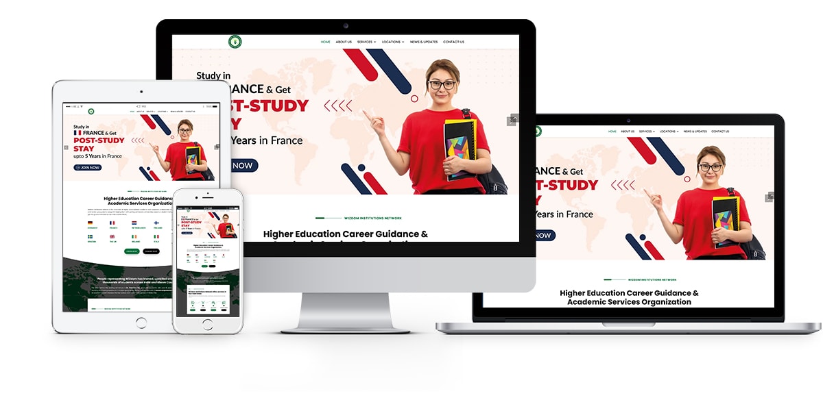 Wizdom Institutions Network Mockup